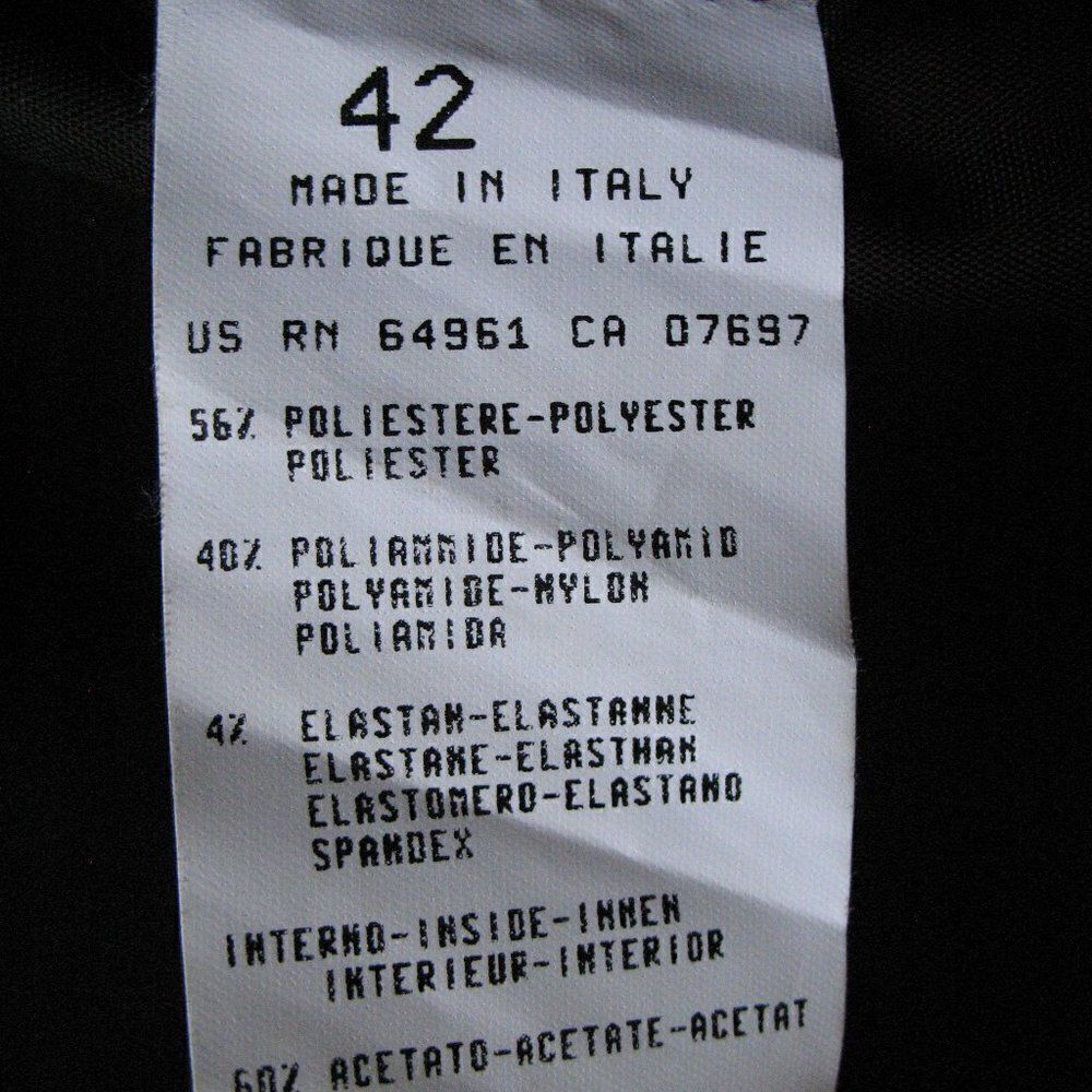 NWOT Black Classic 4 -Button Blazer Jacket Italy - Picture 7 of 7